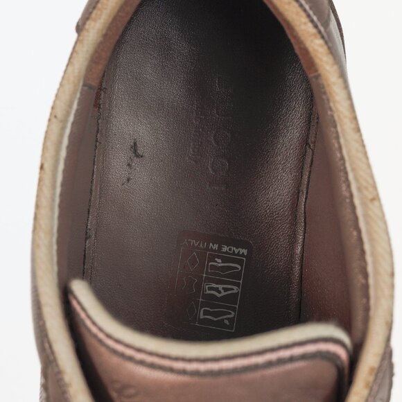 Gucci New Mauve GG Imprime & Miro Soft Metallic Leather Sneakers - Picture 11 of 12